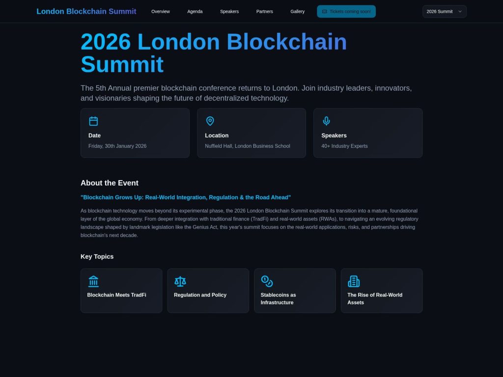 London Blockchain Summit 2026 image