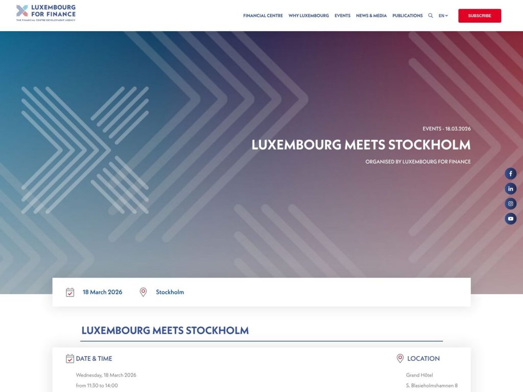 Luxembourg meets Stockholm website