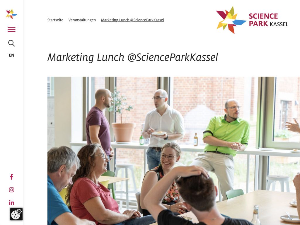 Marketing Lunch @ScienceParkKassel - Event screenshot