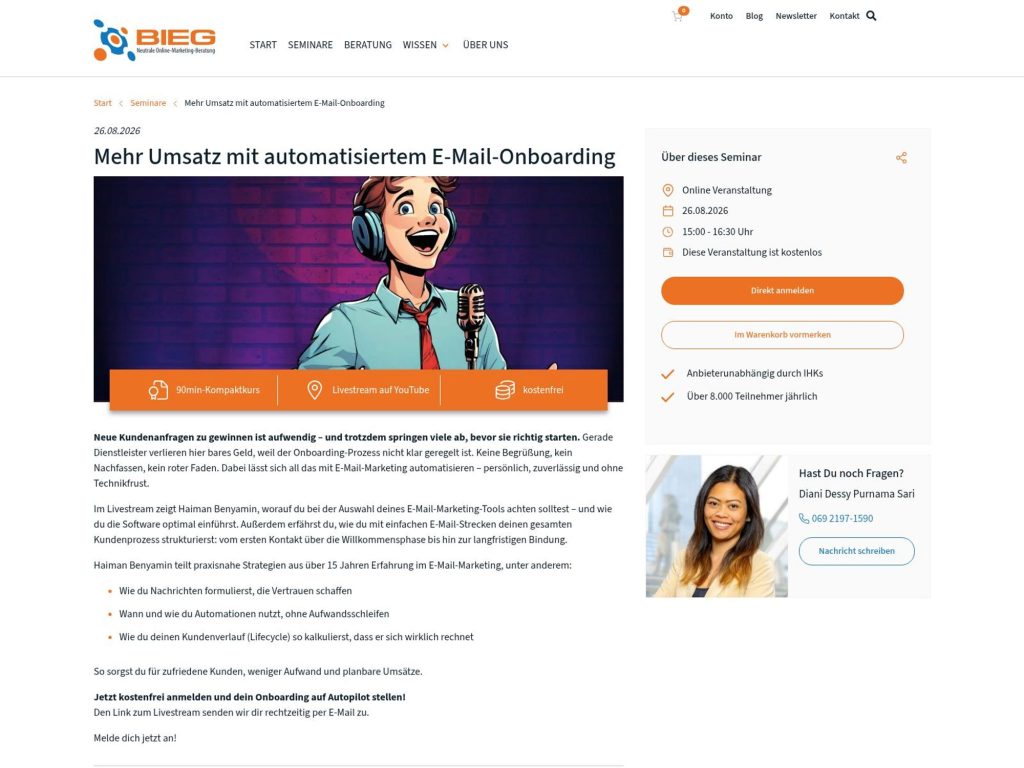 Mehr Umsatz mit automatisiertem E-Mail-Onboarding website