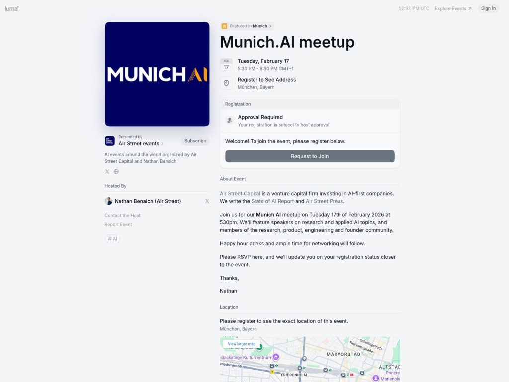 Munich.AI meetup website