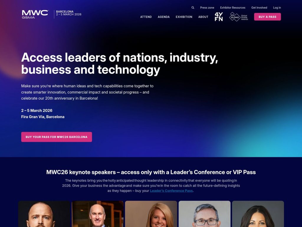 MWC Barcelona 2026 website