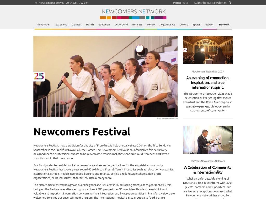 Newcomers Festival 2026 website
