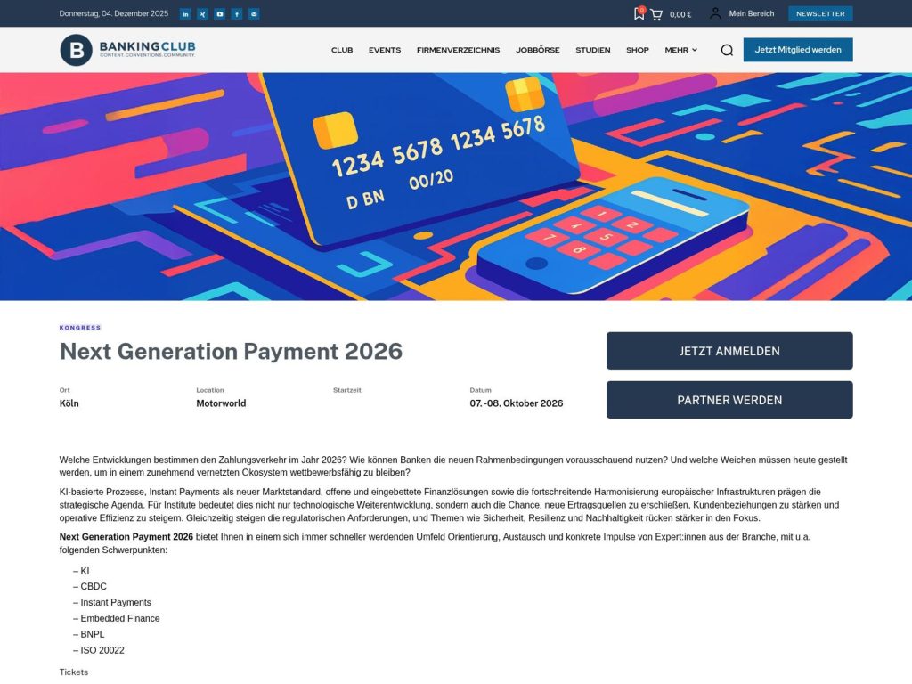 Next Generation Payment 2026 website