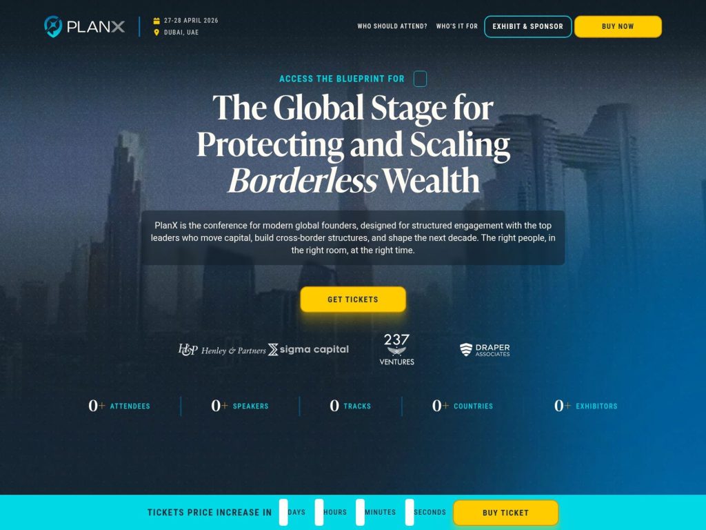 PlanX Conference website