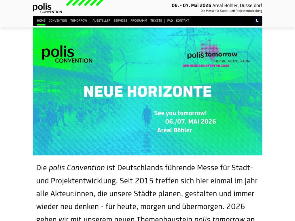 polis Convention 2026 website