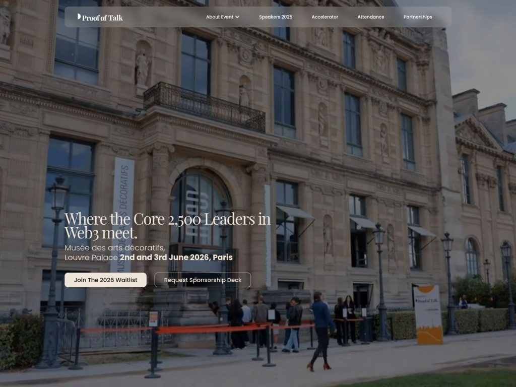 Proof of Talk 2027 website