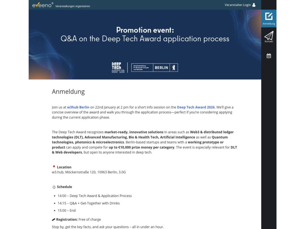 Q&A Deep Tech Award 2026 image