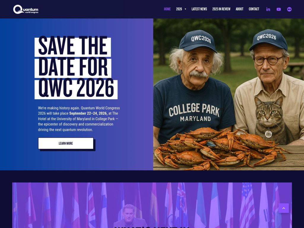 Quantum World Congress 2026 website