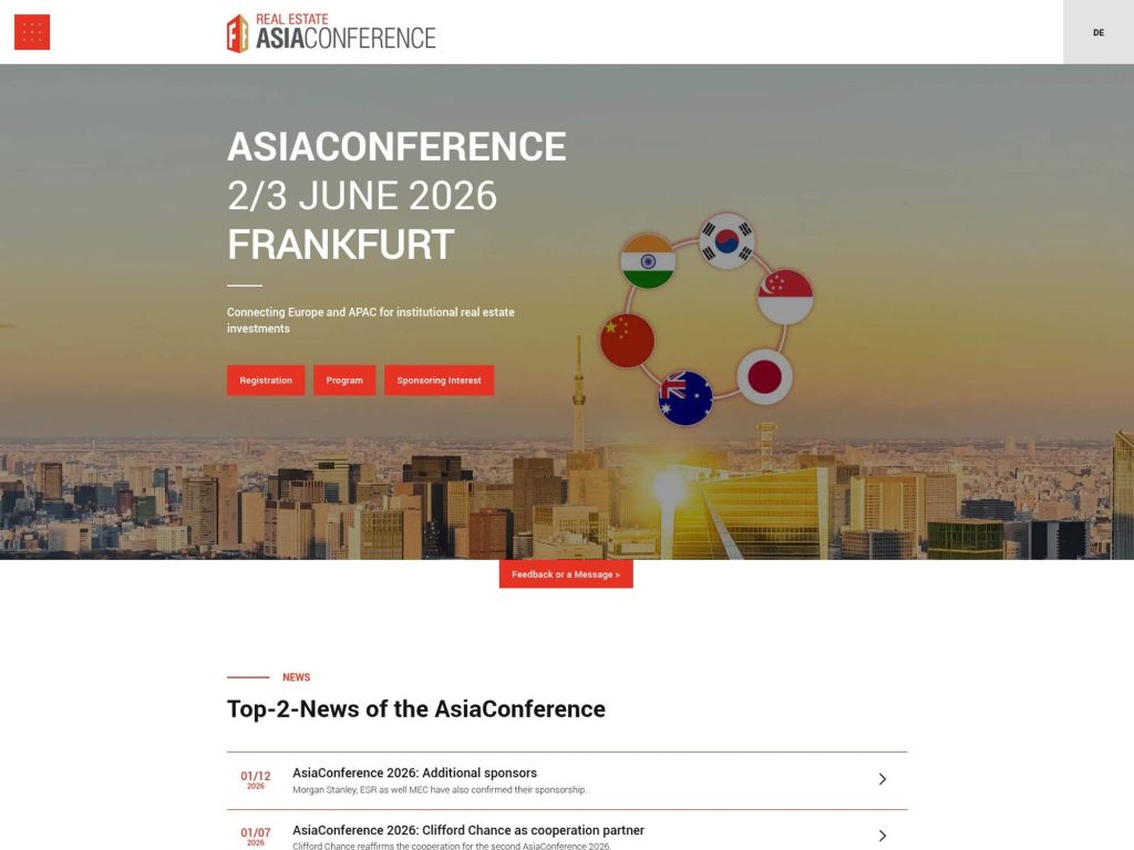 Real Estate AsiaConference website