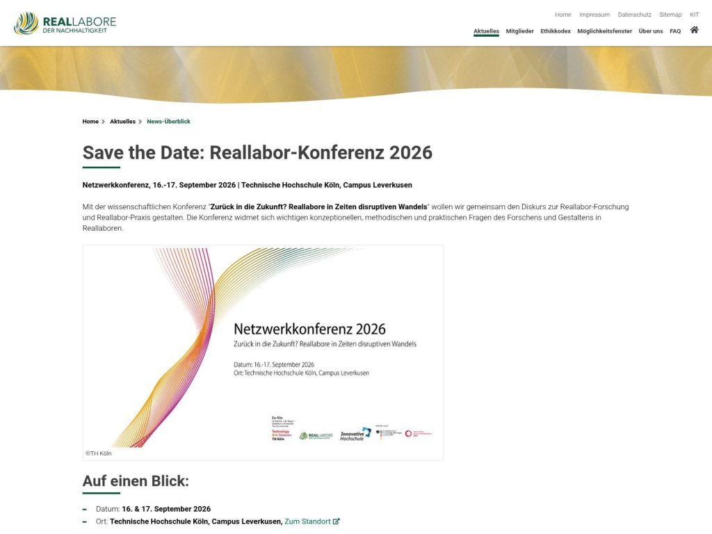 Reallabor-Konferenz 2026 website