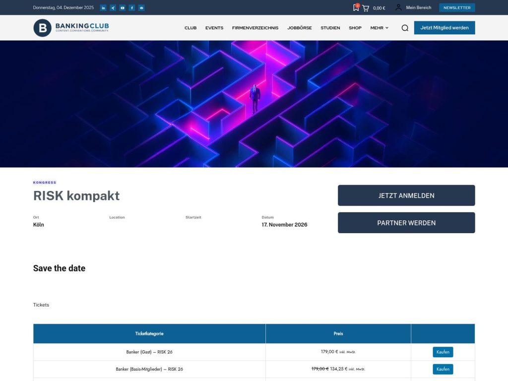 RISK kompakt website