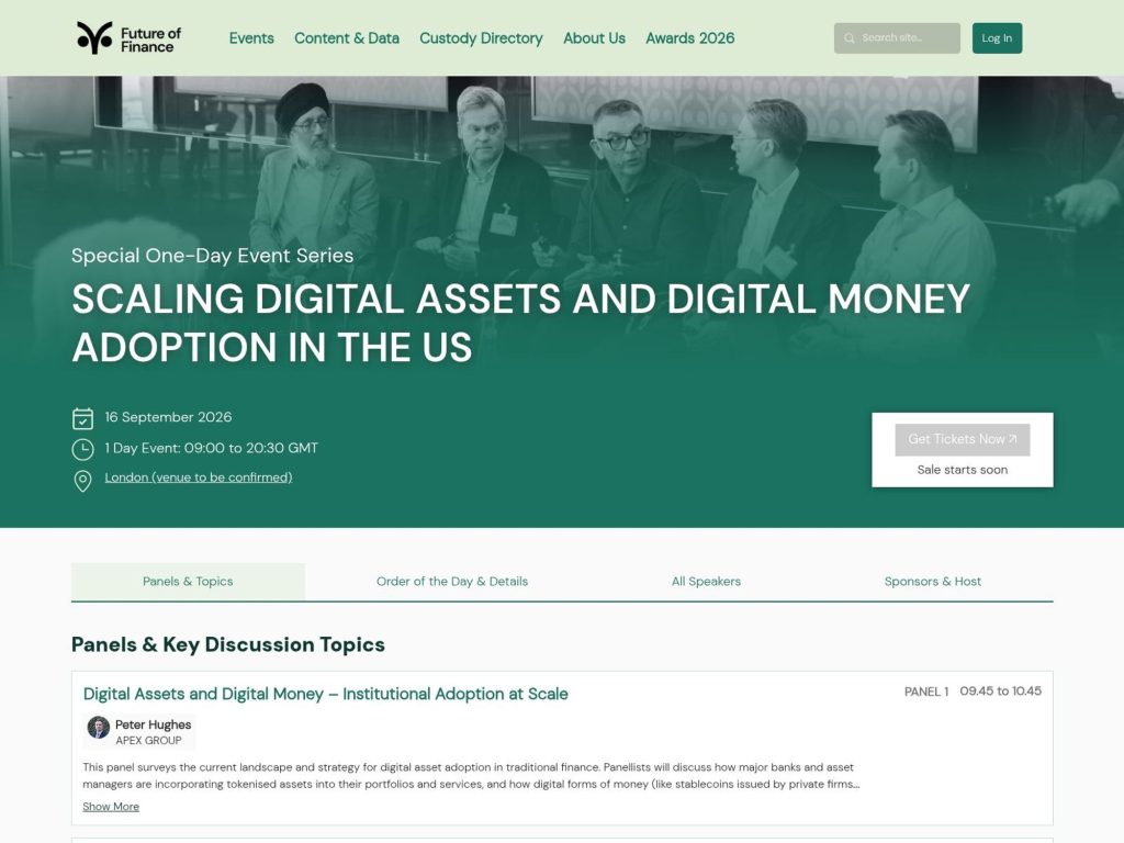 Scaling Digital Assets and Digital Money Adoption in the US website