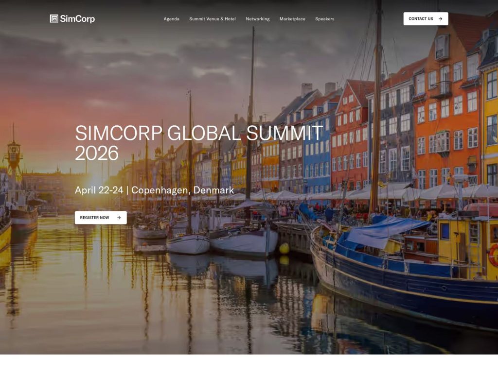 SimCorp Global Summit 2026 website