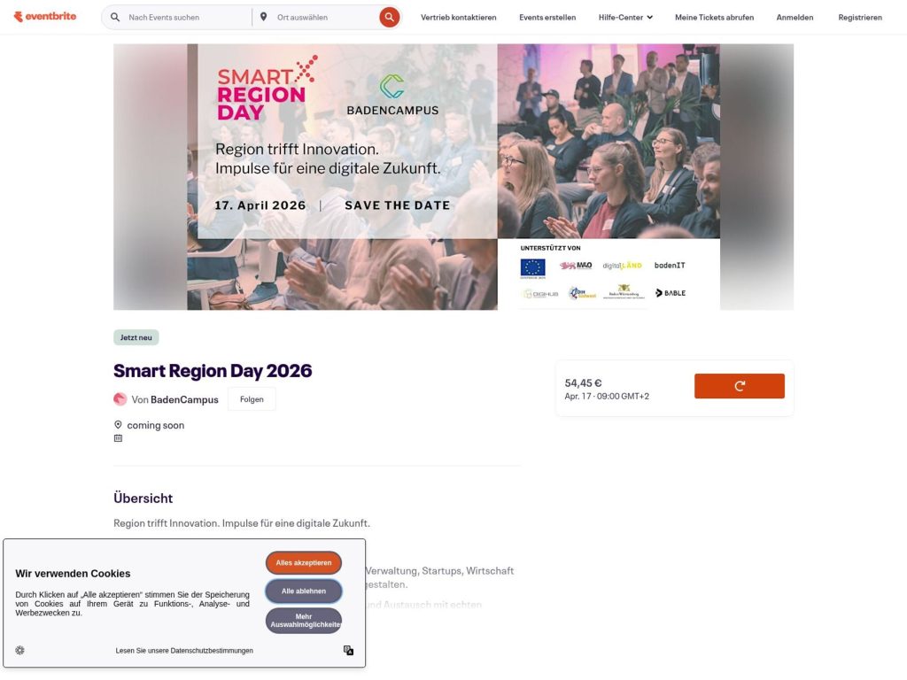 Smart Region Day 2026 website