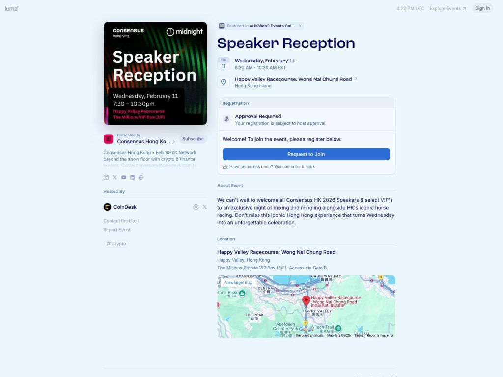 Speaker Reception website