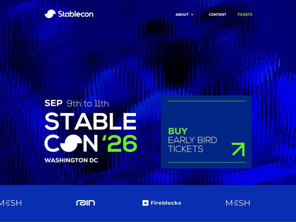 Stablecon 2026 Washington DC website