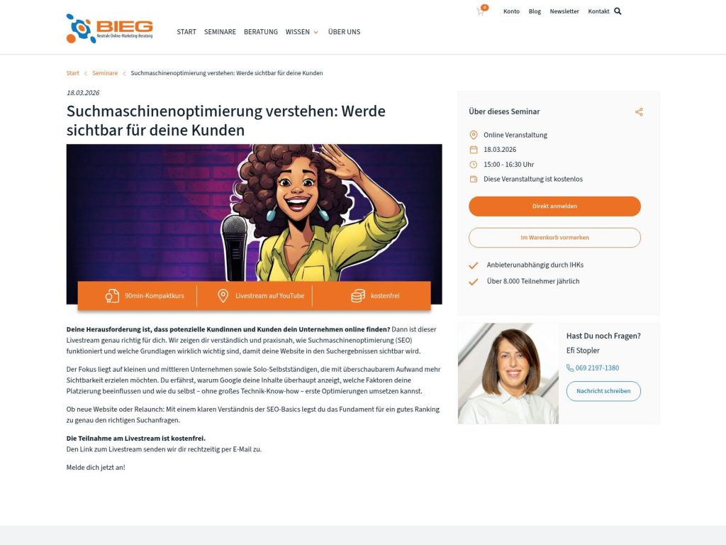 Suchmaschinenoptimierung verstehen: Werde sichtbar für deine Kunden website