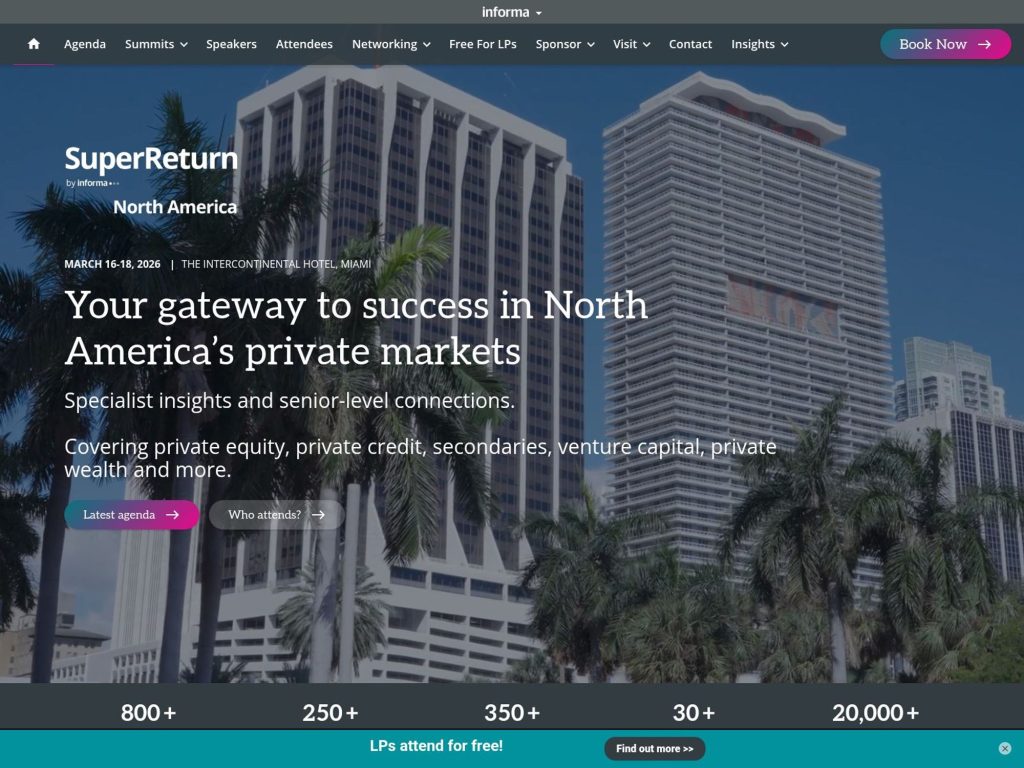 SuperReturn North America website