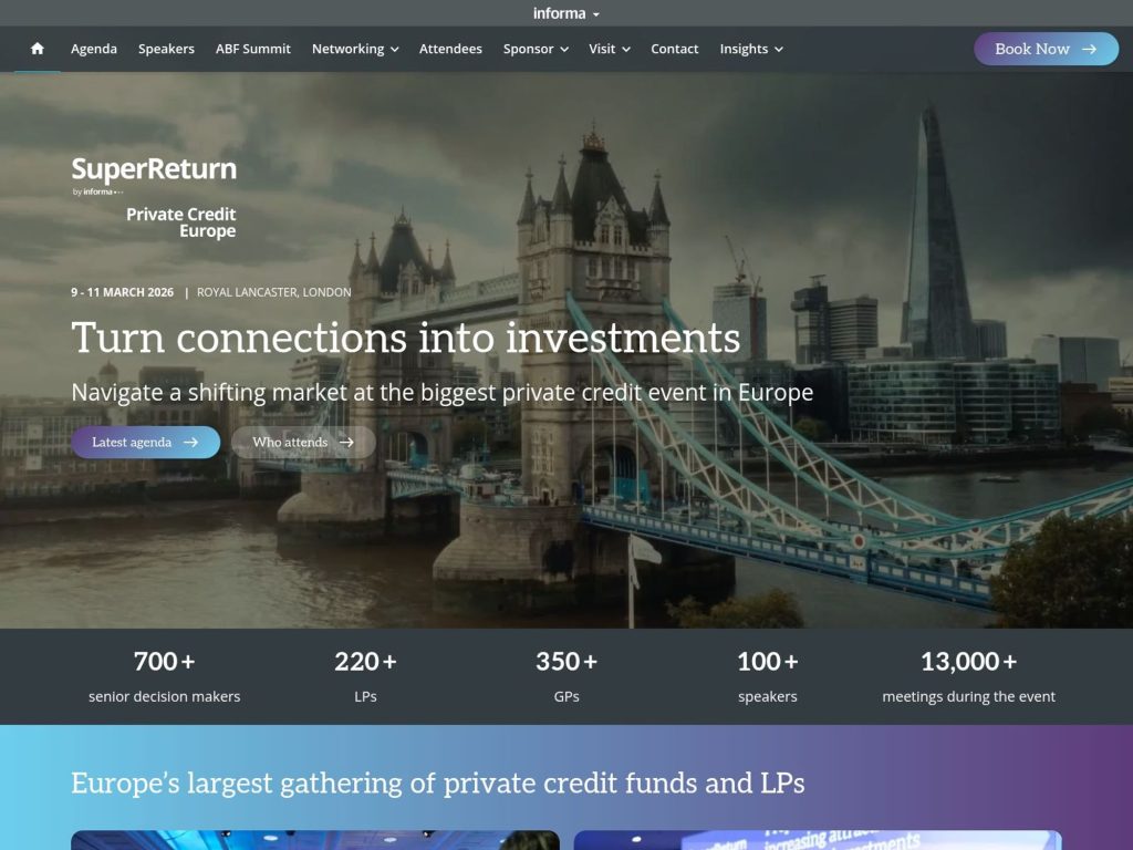 SuperReturn Secondaries Europe website