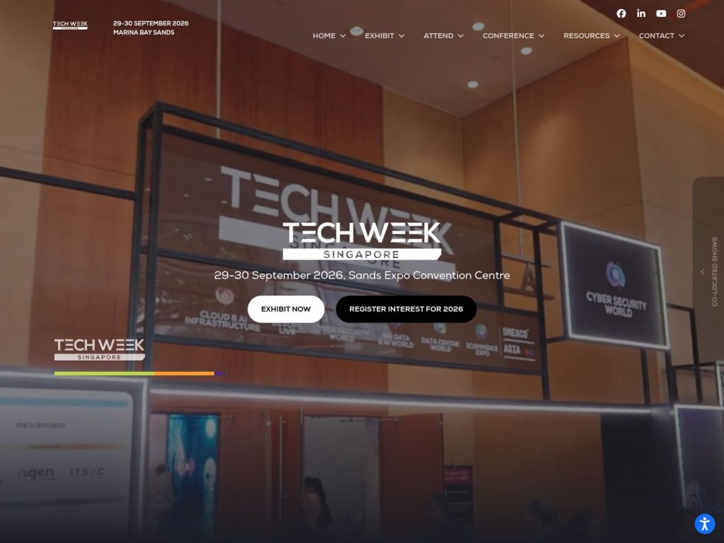 Tech Week Singapore 2026 website