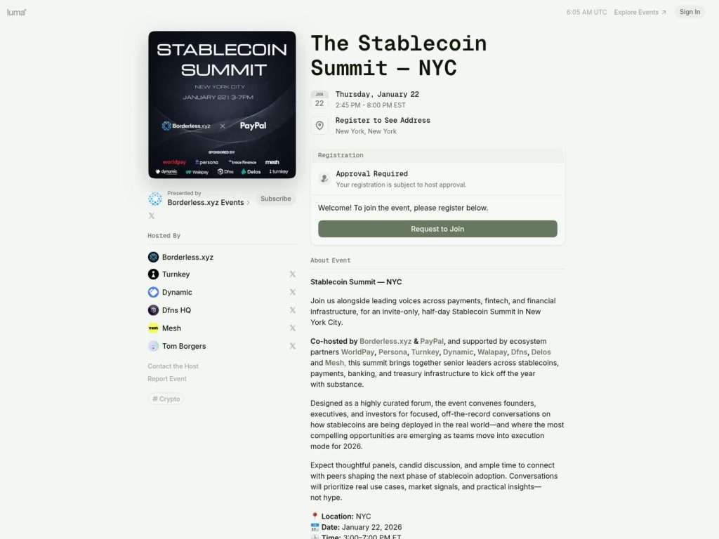 The Stablecoin Summit — NYC image