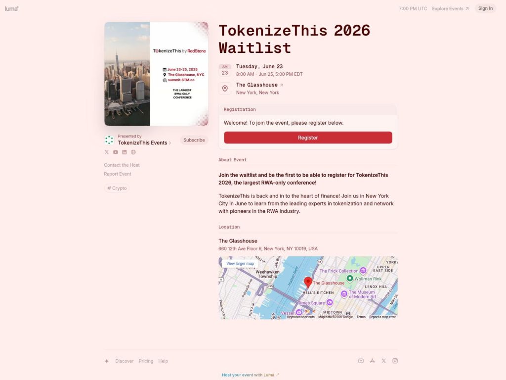 TokenizeThis 2026 website