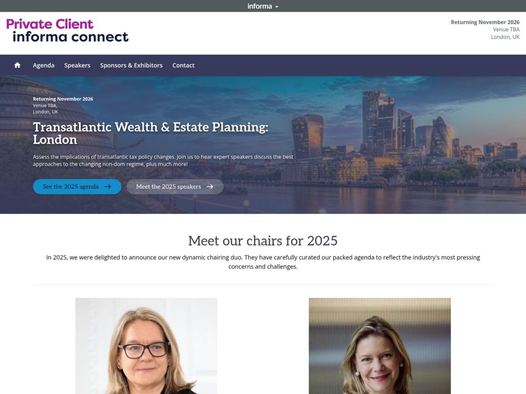 Transatlantic Wealth & Estate Planning: London website