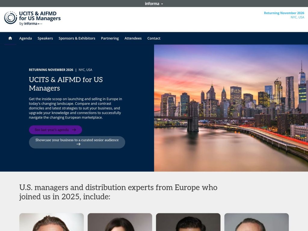UCITS & AIFMD for US Managers website