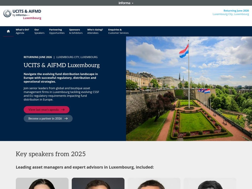 UCITS & AIFMD Luxembourg website
