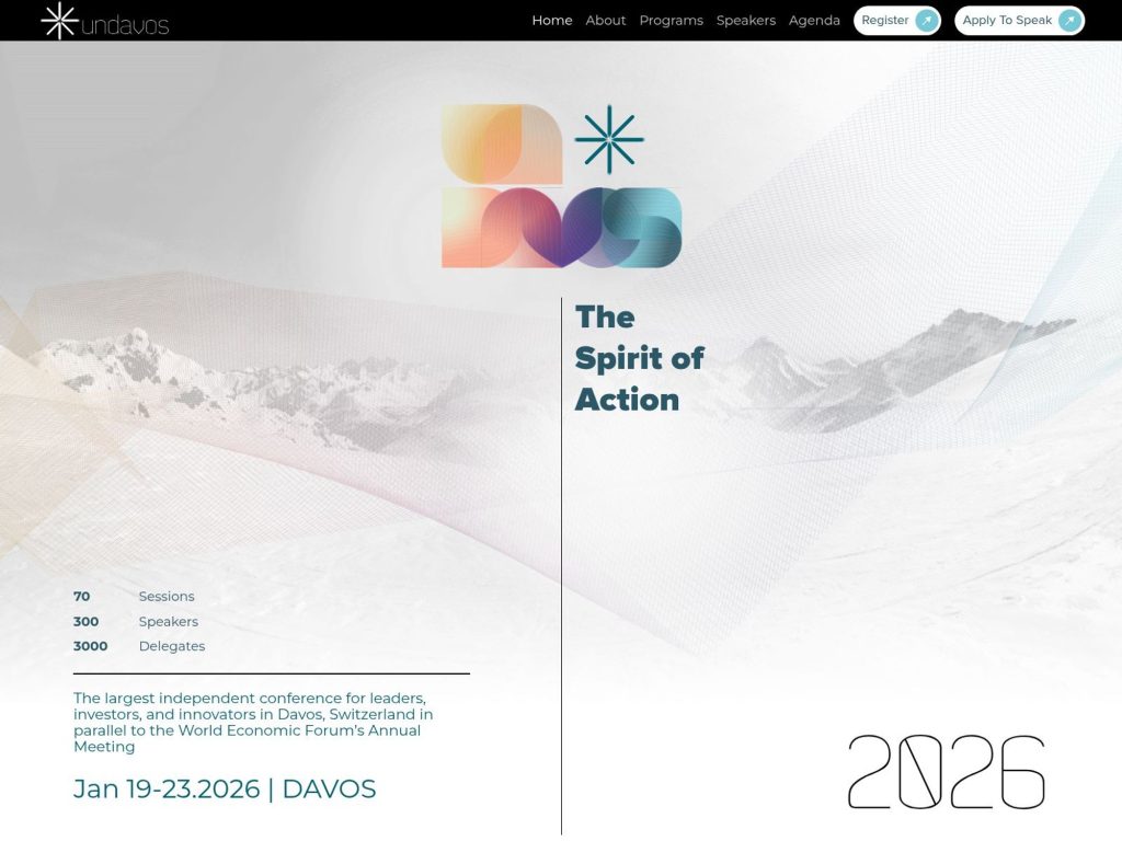 unDavos Summit 2026 - The Spirit of Action - Event screenshot