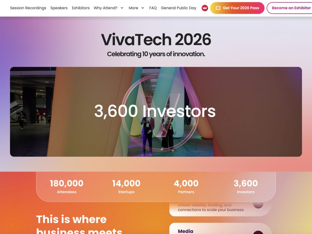Viva Technology 2026 website