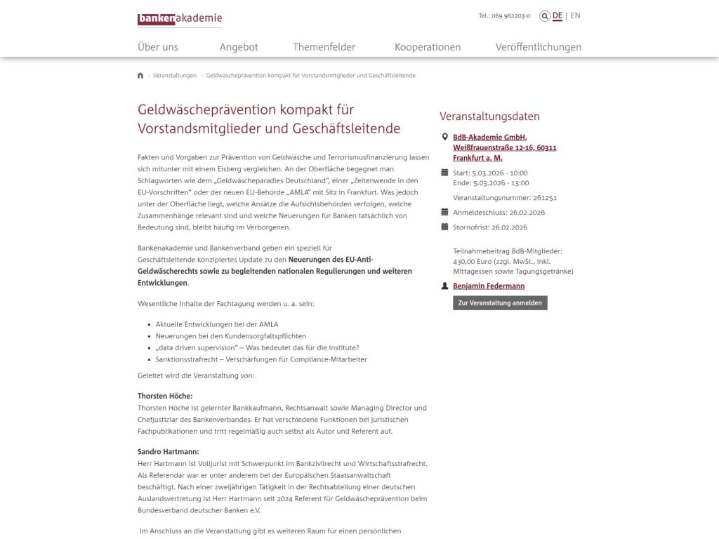 Vorstand aktuell website