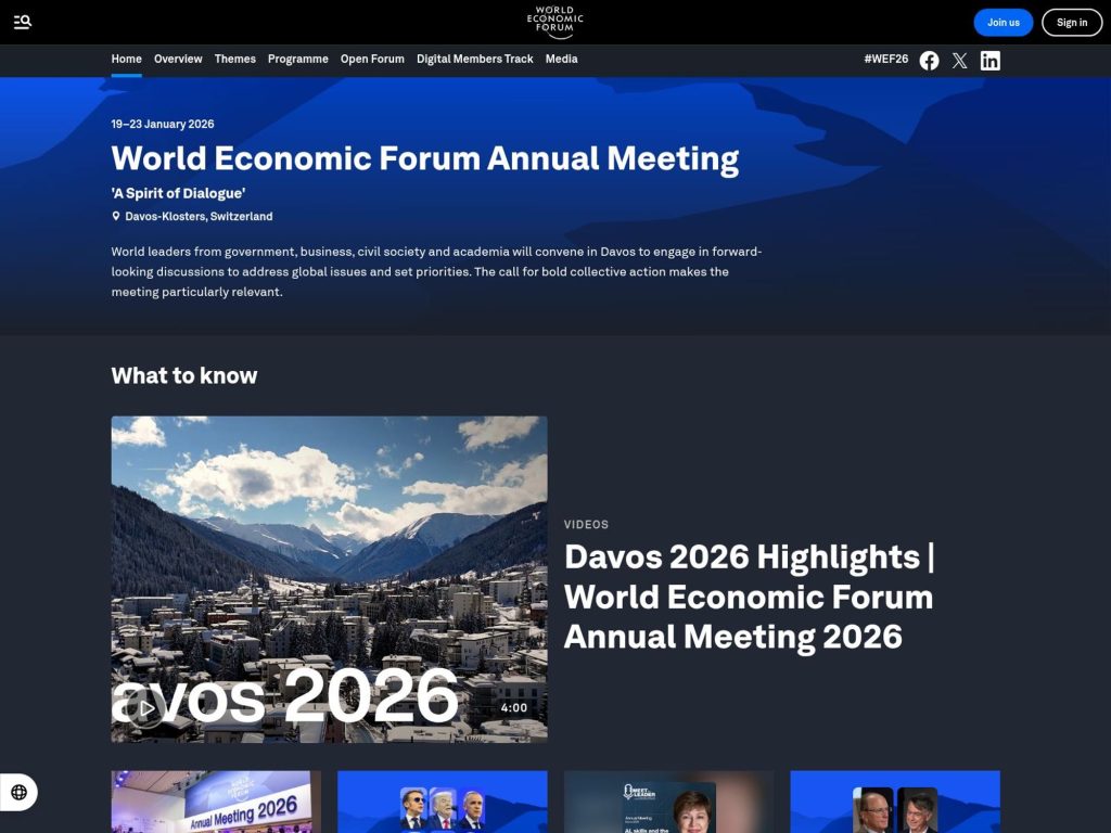 World Economic Forum Annual Meeting 2027 website