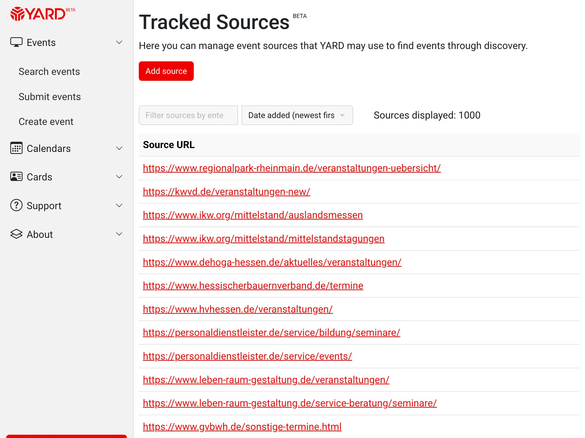1k Tracked Sources Covered