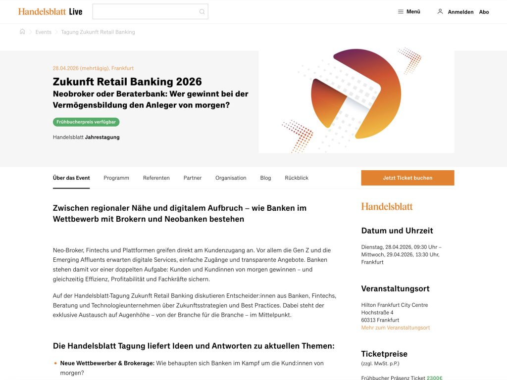 Zukunft Retail Banking 2026 website