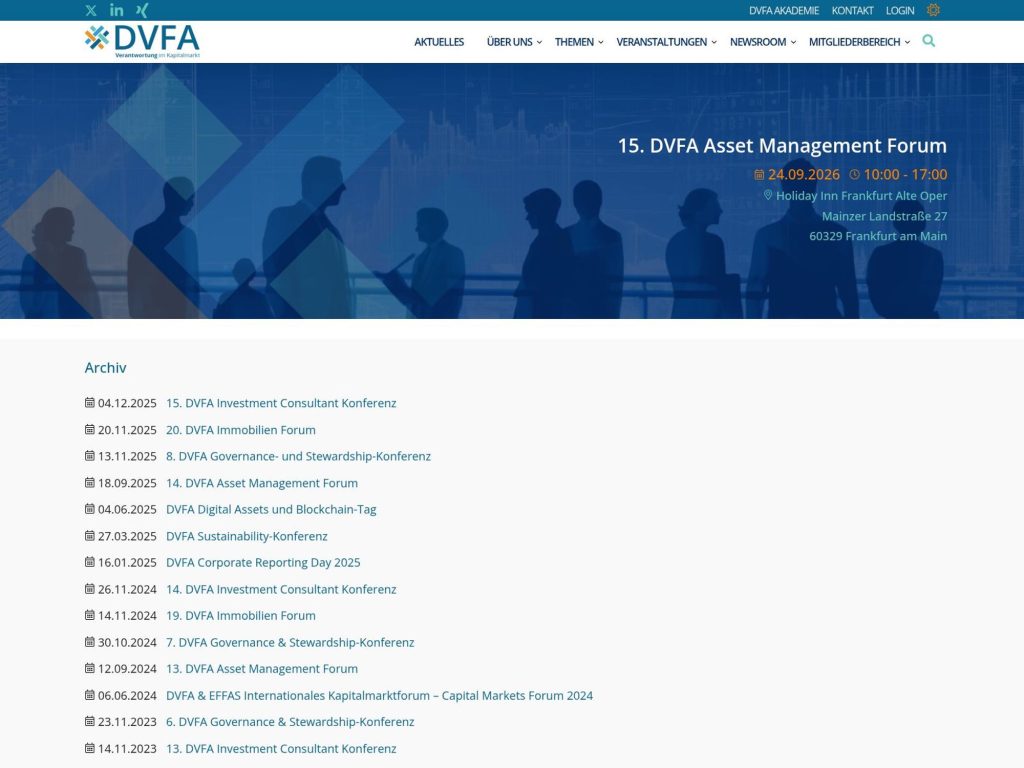 15. DVFA Asset Management Forum