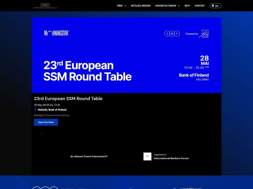 23rd European SSM Round Table website