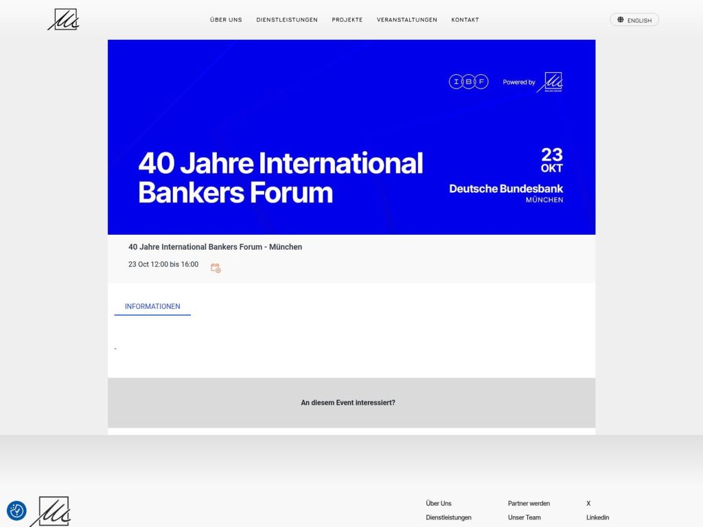 40 Jahre International Bankers Forum - München website
