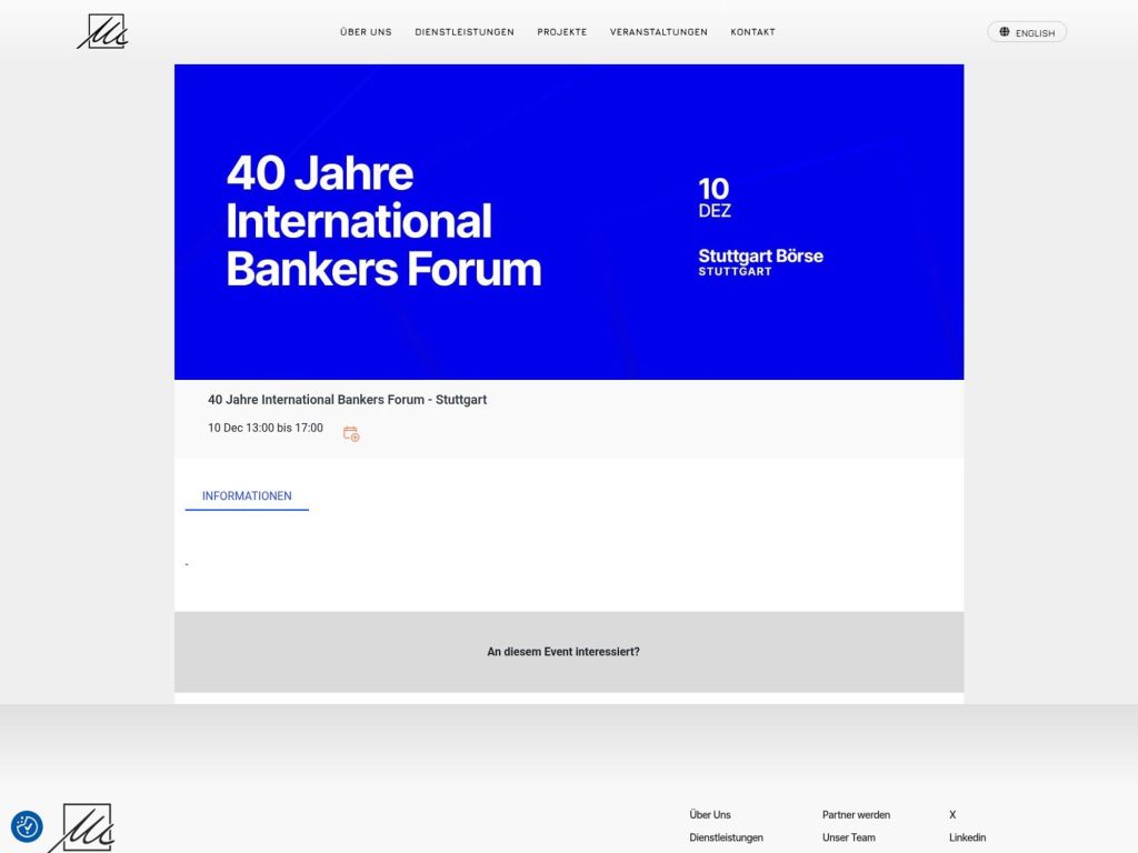 40 Jahre International Bankers Forum - Stuttgart website