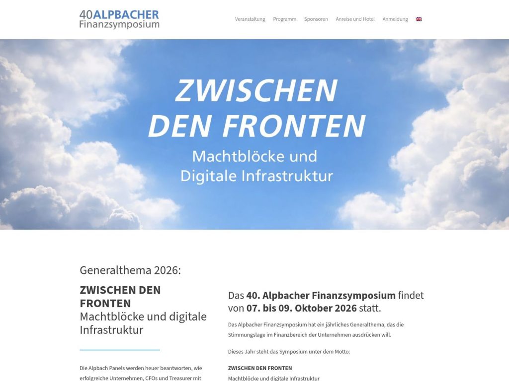 40. Alpbacher Finanzsymposium website