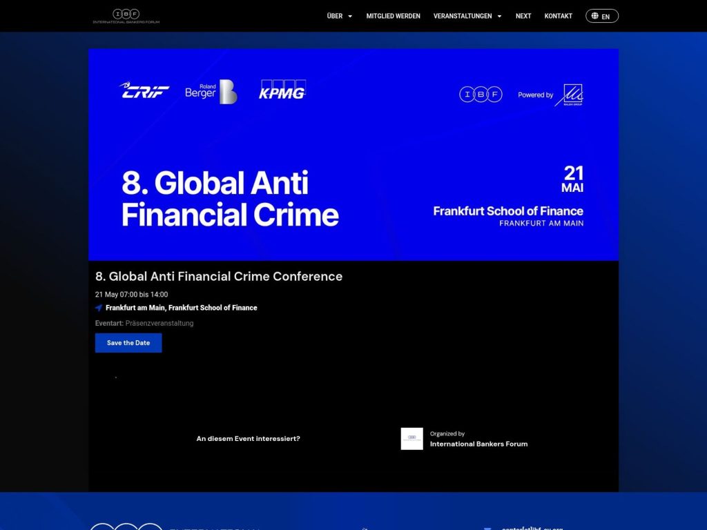 8. Global Anti Financial Crime Conference website