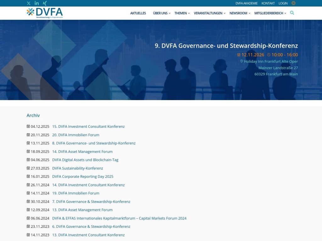 9. DVFA Governance- und Stewardship-Konferenz