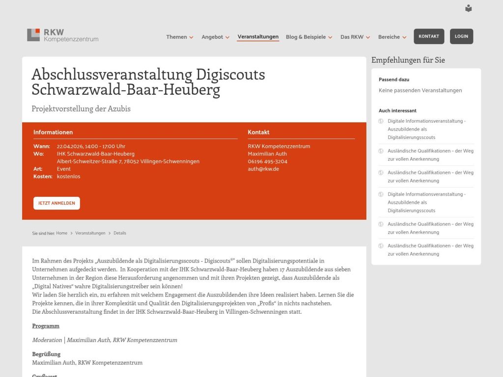 Abschlussveranstaltung Digiscouts Schwarzwald-Baar-Heuberg website