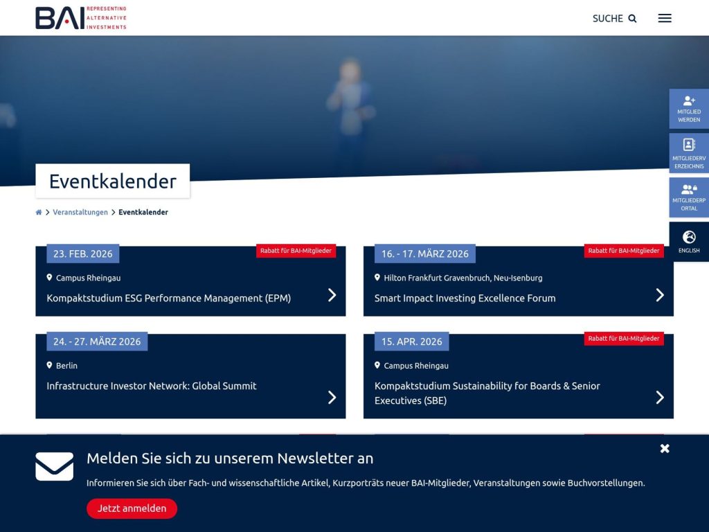 BAI NextGen Networking-Abend Köln website