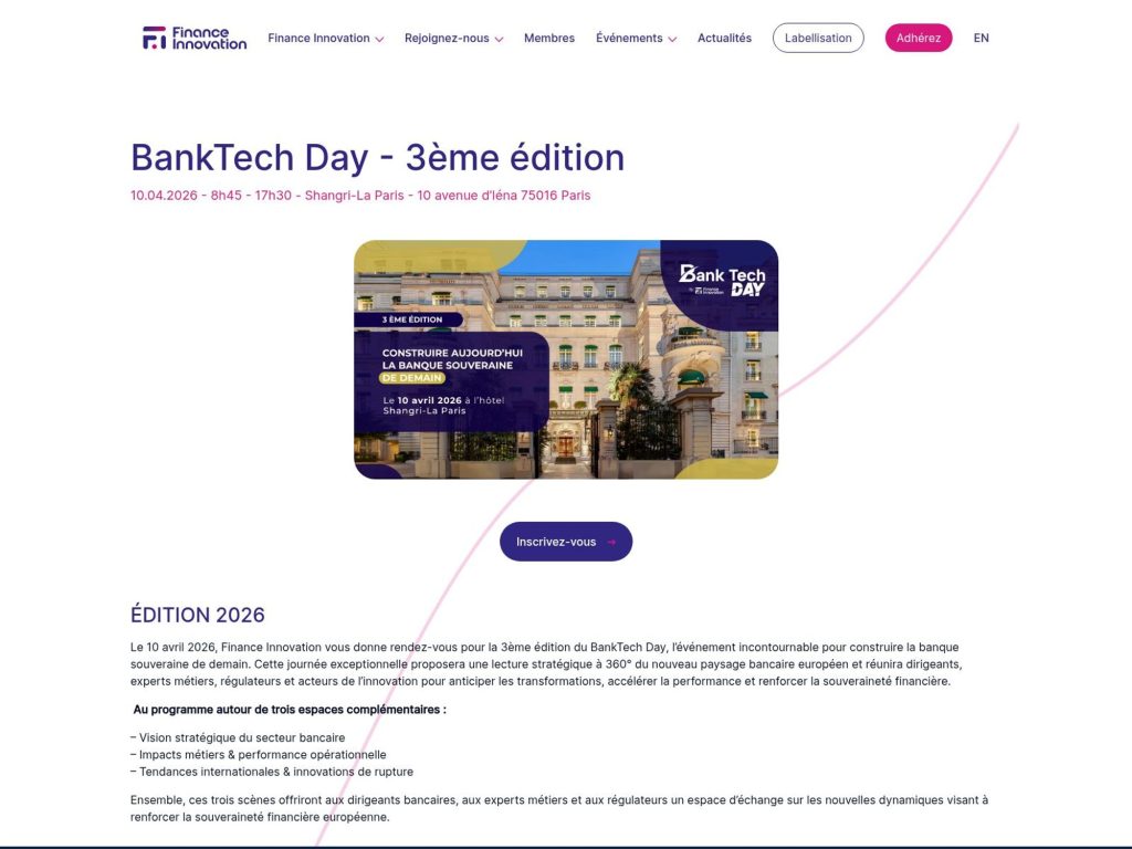 BankTech Day - 3rd edition website