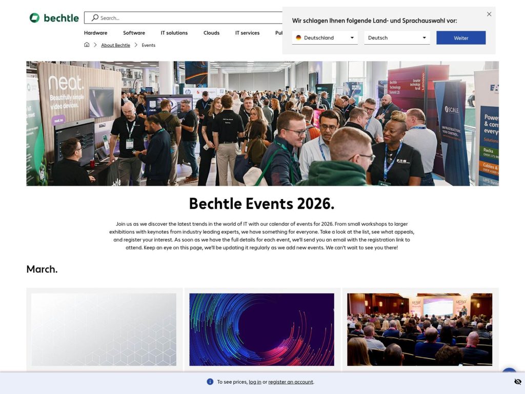 Bechtle Technology Summit 2026 website