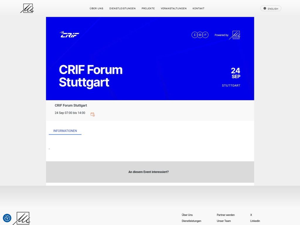 CRIF Forum Stuttgart website