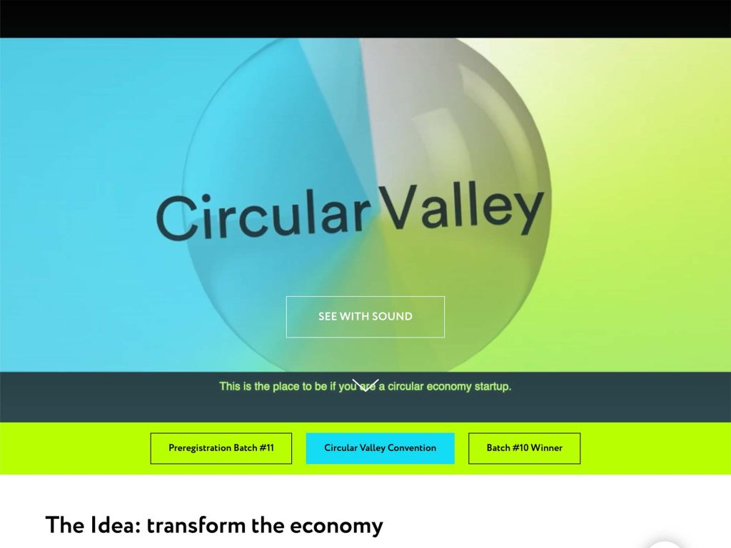 Circular Valley Forum 2026 website