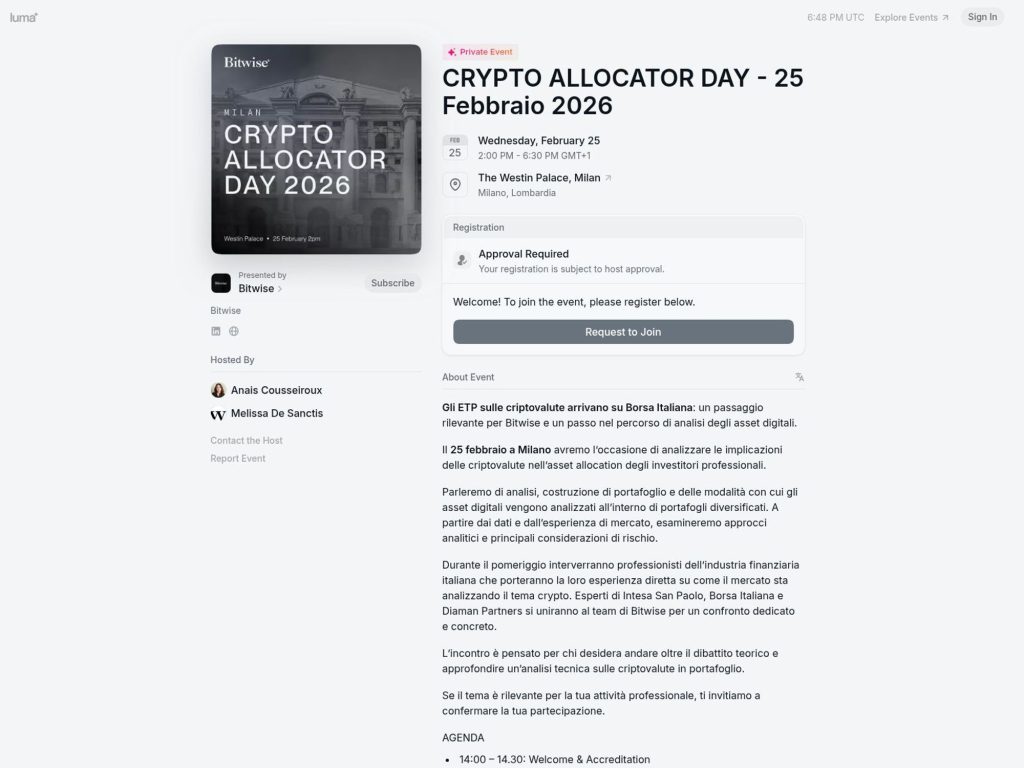 Crypto Allocator Day website
